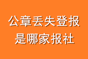 公章丢失登报是哪家报社