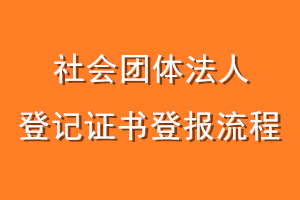 社会团体法人登记证书登报流程